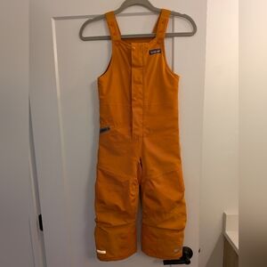 Patagonia Kids Bright Orange Overalls Snow Pile
